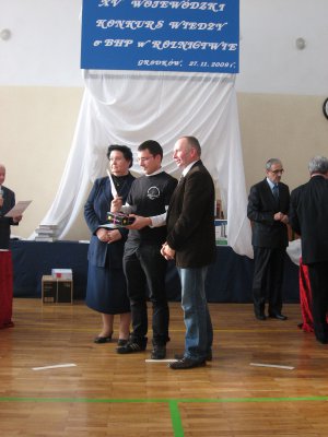 Laureat w Wojwódzkim  Konkursie Wiedzy BHP w rolnictwie