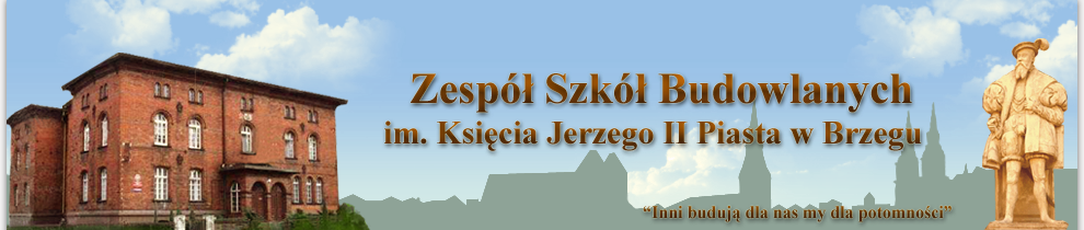 Logo Zespo�u Szk� Budowlanych im. Ksi�cia Jerzego II Piasta w Brzegu